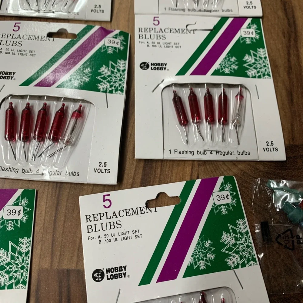 Christmas Mini Lights replacement Bulbs Mixed Lot of 46 2.5 V Flashing & Regular